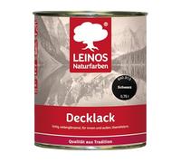 LEINOS Top coat brillante 840 negro 750 ml barniz impermeable para madera para interior y exterior, alta cobertura, resistente a la intemperie, para madera, metal y gres con efecto de color brillante