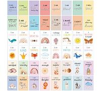 Leinuosen 48 tarjetas de afirmación para niños, tarjetas diarias de afirmación positiva, enseñan atención plena, meditación motivacional, frase de aliento, regalos para niñas y niños, autoestima y