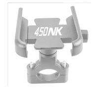 LEIOSHOP Soporte Teléfono Móvil Motocicleta para CFMOTO 450NK 450-NK 450nk NK 450 CLC 2023-2025 Accesorios para Motocicletas Soporte para Teléfono Móvil En El Manillar para GPS(H 450NK Silver)