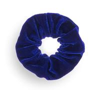 Leirinik Velvet Scrunchie azul paquete de 1 unidad - 14 cm - Coletero de alta calidad de 100% poliéster - aspecto de terciopelo para mujeres y niñas - todo tipo de cabello - respetuoso con el cabello