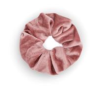 Leirinik Velvet Scrunchie rosa 1er Pack - 14 cm - Coletero de alta calidad de 100% poliéster - Aspecto de terciopelo para mujeres y niñas - Todos los tipos de cabello - respetuoso con el cabello