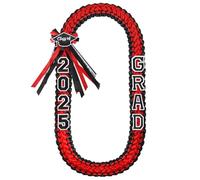 Leis - Collar Leis con cinta de graduación 2024 con parche de número, hecho a mano, doble cinta trenzada, guirnalda de regalo de graduación, accesorios de fiesta para mujeres y hombres