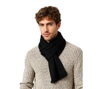 Leisofter Bufanda de punto de invierno y otoño para hombre, bufanda de punto a cuadros, bufandas de caballero informales para negocios, 180 x 30 cm, Ws016-black, Talla única