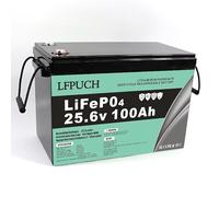 Leisure batería，Batería LiFePO4 de 24V 100Ah, batería de fosfato de hierro y litio en lugar de batería AGM batería de ciclo profundo, adecuado para sistemas fotovoltaicos, acampada, etc.