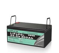Leisure batería，Batería LiFePO4 de 24V (25,6V) 200AH, batería de fosfato de Hierro y Litio, Puede reemplazar la batería AGM de Ciclo Profundo, Adecuado para Sistemas fotovoltaicos, Acampada, etc.