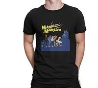 Leisure Maniac Mansion Day of The Tentacle Game - Camiseta de manga corta unisex de algodón puro para hombre, cuello redondo, color negro, Negro, XXL