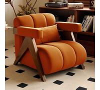 Leisure Sofa Chair Space-Saving 2-in-1 Sofa Chair - Can Lie Down or Sit, Breathable Lambskin Cotton, Suitable for Small Spaces and Guest Rooms(G)