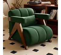 Leisure Sofa Chair Space-Saving 2-in-1 Sofa Chair - Can Lie Down or Sit, Breathable Lambskin Cotton, Suitable for Small Spaces and Guest Rooms(E)