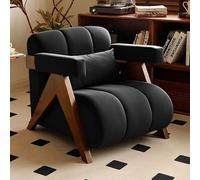 Leisure Sofa Chair Space-Saving 2-in-1 Sofa Chair - Can Lie Down or Sit, Breathable Lambskin Cotton, Suitable for Small Spaces and Guest Rooms(C)