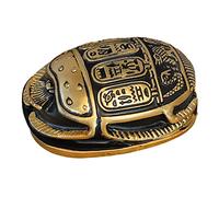 Leisurealeaneag Amuleto egipcio clásico escarabajo decoración para sala de estar, regalo coleccionable, 8,5 x 6 x 3 cm, dorado