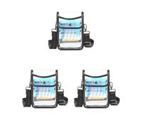 Leisurealeaneag Juego de 3 tijeras de pelo profesional con bolsa de soporte para cortadoras de peluquería, herramientas de estilista, color negro transparente