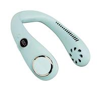 Leisurealeaneag Ventilador de cuello portátil recargable USB para exteriores, césped, verde, 22,6 x 19,8 x 5,6 cm