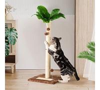 Leisuremix Poste rascador para gatos de sisal de 31.5 pulgadas de alto para gatos adultos de interior, poste grande de palmera con bolas colgantes, bonito poste rascador para gatos, juguete