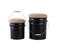 Leitmotiv Stool Set Buckets Black