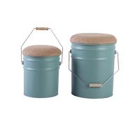 Leitmotiv Stool Set Buckets Grayed Jade