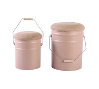 Leitmotiv Stool Set Buckets Soft Brown