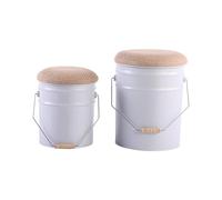 Leitmotiv Stool Set Buckets White