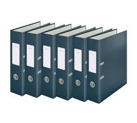 Leitz 10610089 - Archivador de palanca (tamaño A4, 80 mm, 6 unidades), color gris