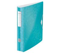 Leitz 11070051 - Archivador de Palanca Polyfoam 180º Lomo Curvado Cierre con Goma Active Wow Din A4 50 mm, Color Turquesa Metalizado