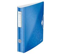 LEITZ 11070036 - Archivador de palanca polyfoam 180º lomo curvado cierre con goma Active WOW DIN A4 50 mm. color azul metalizado