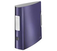 LEITZ 11080069 - Archivador de palanca polyfoam 180º lomo curvado cierre con goma Active Style DIN A4 75 mm. color azul titán