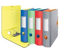 Leitz Archivador de palanca 180° Active Urban Chic A4, surtido, lomo curvo de 82 mm de ancho, cierre elástico, espuma de polietileno ligera, Urban Chic, 11161099 (varios colores)
