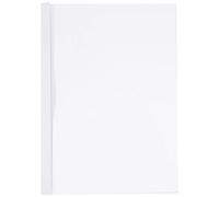 LEITZ 177159 - Tapas encuadernación térmica transparentes PVC 150 micras contratapa cartoncillo 245 gr. Lomo 3 mm (caja 100 ud.) color blanco