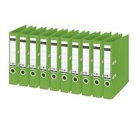 Leitz 180° Recycle Archivador de Palanca para Almacenaje de Documentos de Polipropileno, 100 % Reciclable y Cartón Reciclado, para 350 Hojas A4, Verde - 10190055