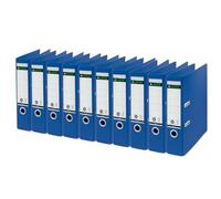 Leitz 180° Recycle Archivador de Palanca para Almacenaje de Documentos de Polipropileno, 100 % Reciclable y Cartón Reciclado, para 600 Hojas A4, Azul - 10180035