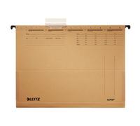 Leitz 19163000 - Carpetas colgantes (con clips en los laterales, 10 unidades), color marrón