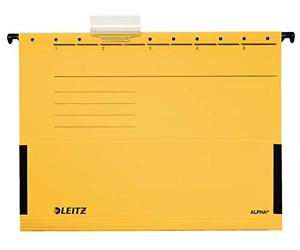 Leitz 1986-15 - Carpetas colgantes , color amarillo (5 unidades)