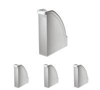 Leitz 24760085 - Cajetines de Archivo Plus Lomo 70 color gris (Paquete de 4)