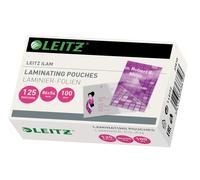 Leitz 33810 - Bolsas de plastificación 54 x 86 mm, hechas de material de 125 mic