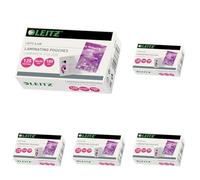 Leitz 33810 - Bolsas de plastificación 54 x 86 mm, hechas de material de 125 micras de grosor, pack de 100 unidades, brillante, tamaño tarjeta, transparente (Paquete de 5)