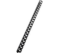 LEITZ 37580 - Canutillos de plástico DIN A4 21 anillas. (caja 100 ud.) 14 mm/ 125 hojas color negro