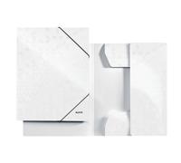 Leitz 3982 WOW carpeta de cartón cierrre elástico blanco metalizado