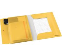 Leitz 3Flap - Carpeta de 3 fundas (A4, polipropileno), color amarillo, 46190019