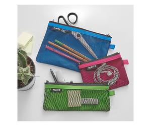 Leitz 4013 WOW Estuche de malla 2 compartimentos Azul (L)