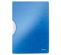 LEITZ 41850036 - Carpeta COLORCLIP WOW PP tapas de color y clip gris oscuro DIN A4 color azul metalizado