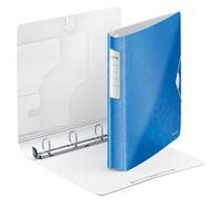 Leitz 4240 WOW carpeta de anillas con 4 anillas en D azul metalizado