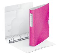 Leitz 4240 WOW carpeta de anillas con 4 anillas en D rosa metalizado