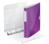 Leitz 4240 WOW carpeta de anillas con 4 anillas en D violeta metalizado