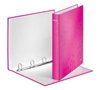 Leitz 4242 WOW carpeta de anillas con 4 anillas en D rosa metalizado