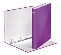 Leitz Wow - Carpetas de 4 anillas (10 unidades, cartón recubierto con película, 25 mm, 4 unidades), color violeta