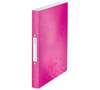 Leitz 4257 - Carpeta de anillas (A4, 2 anillas, 25 mm, 10 unidades), color rosa metálico