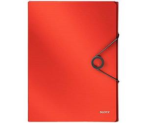 Leitz 45681001 - Carpeta de almacenamiento resistente (A4, polipropileno), color rojo claro