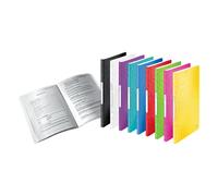 Leitz WOW Carpeta de Fundas, Tamaño A4, 20 Fundas, Hasta 40 Hojas, Fundas Transparentes, Rojo, 46310026