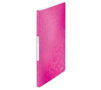 LEITZ 46310023 - Carpeta de fundas WOW PP 20 fundas DIN A4 color fucsia metalizado