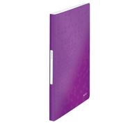 LEITZ 46320062 - Carpeta de fundas WOW PP 40 fundas DIN A4 color violeta metaliz