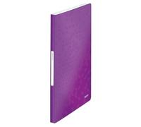 LEITZ 46320062 - Carpeta de fundas WOW PP 40 fundas DIN A4 color violeta metalizado